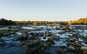 Serene Fall Landscape of the James River